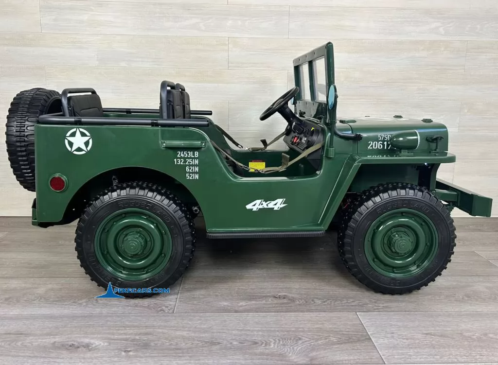 Willys Army jeep 1942 coche para niños vista lateral izquierdo