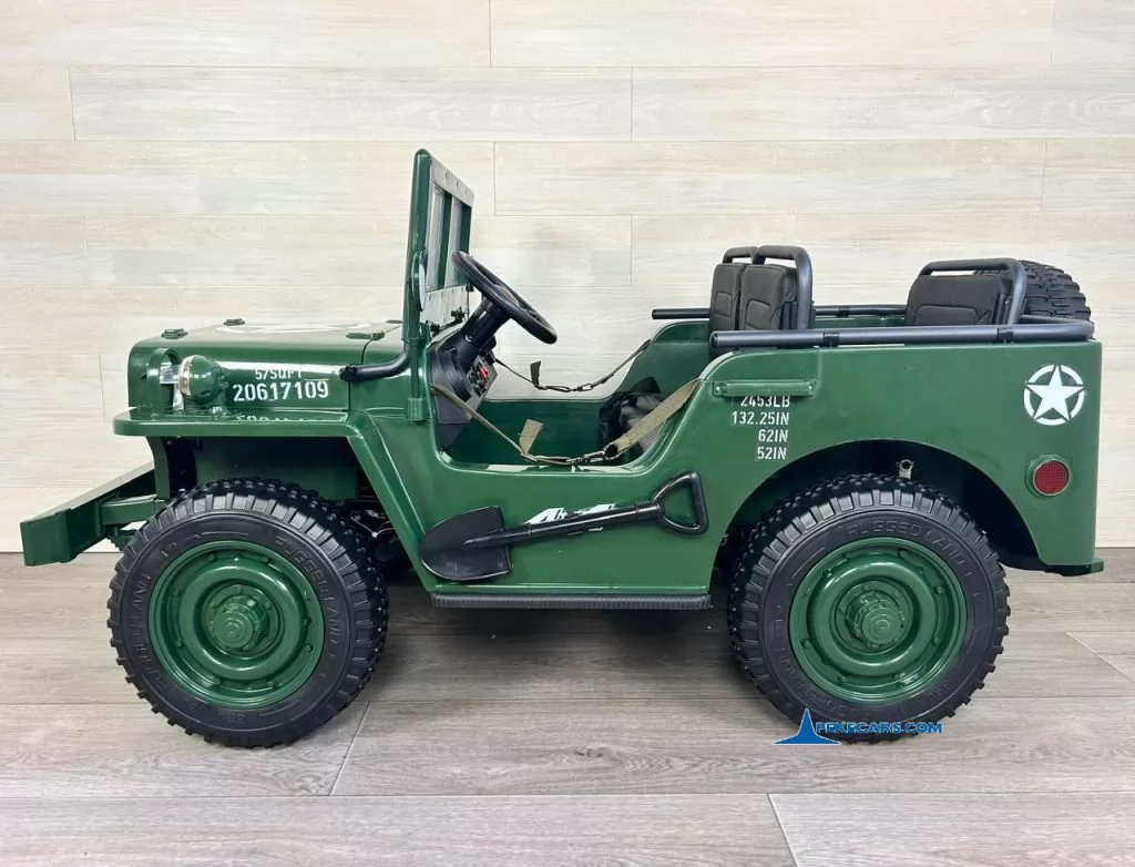 Willys Army jeep 1942 coche para niños vista lateral