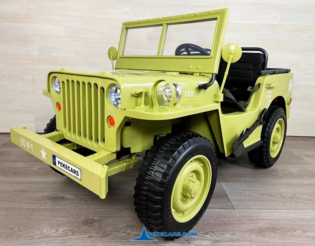 coche electrico niños todoterreno willys jeep desert fox vista lado derecho