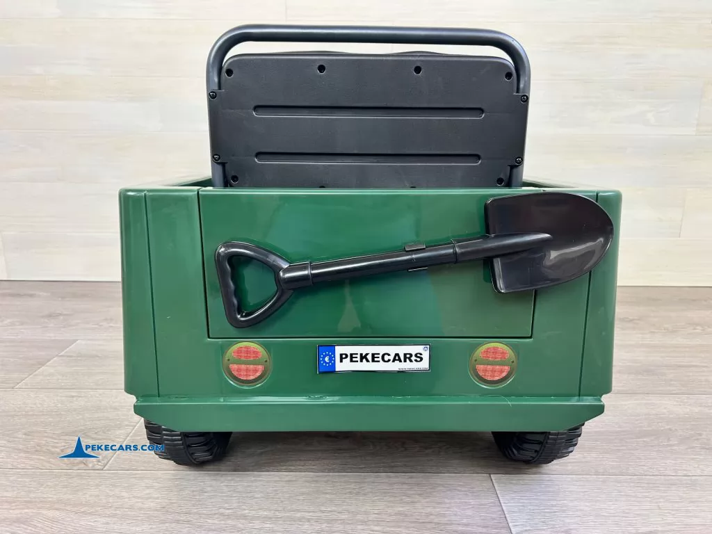 Todoterreno Willys Army Jeep 12V 1 Plaza verde parte trasera