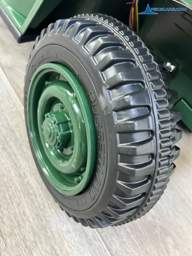 Todoterreno Willys Army Jeep 12V 1 Plaza verde rueda