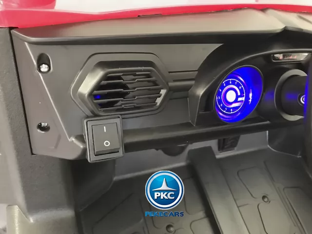 todoterreno buggy guepard rojo botón para las luces