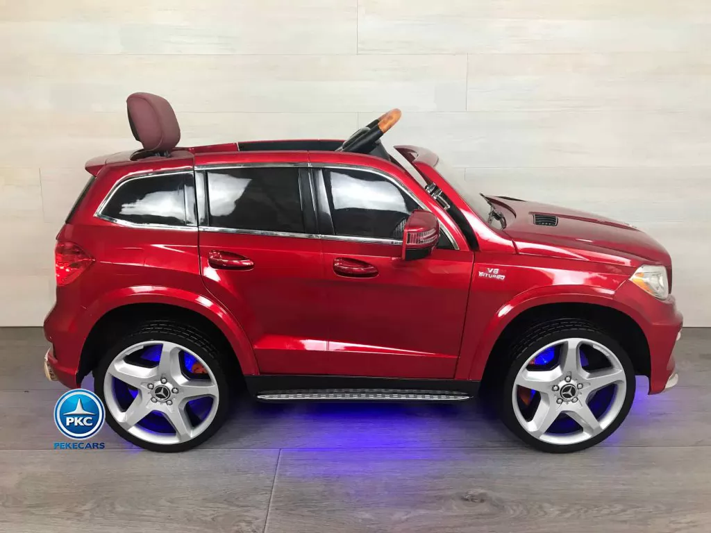 Coche electrico para niños Mercedes GL63 Version Super Luxe Rojo vista lateral