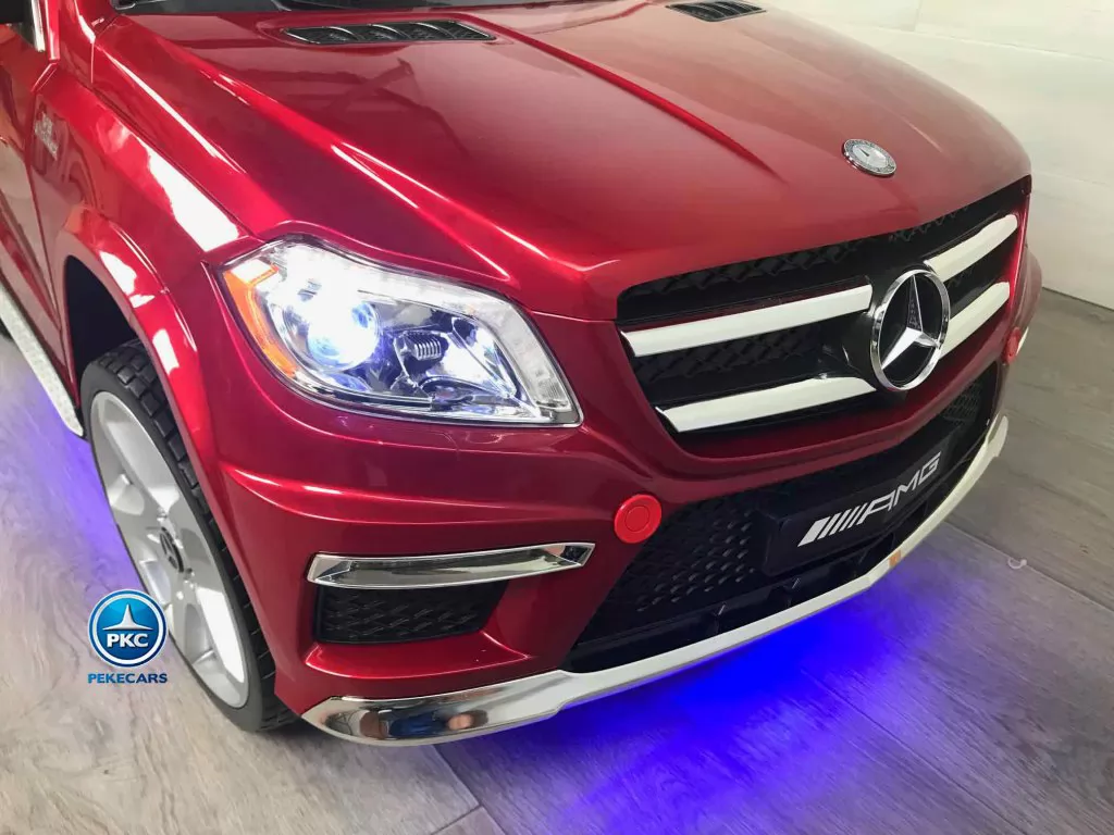 Coche electrico para niños Mercedes GL63 Version Super Luxe Rojo vista morro
