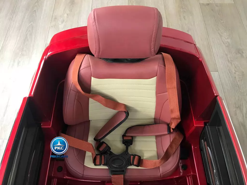 Coche electrico para niños Mercedes GL63 Version Super Luxe Rojo vista asiento