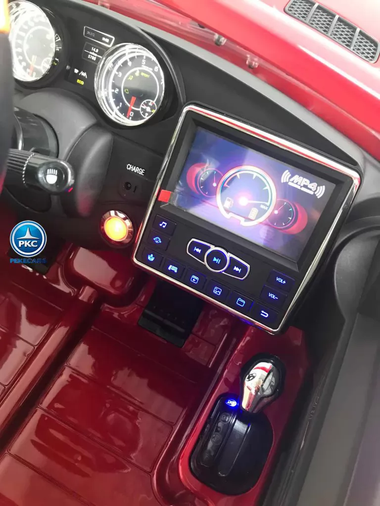 Coche electrico para niños Mercedes GL63 Version Super Luxe Rojo vista salpicadero