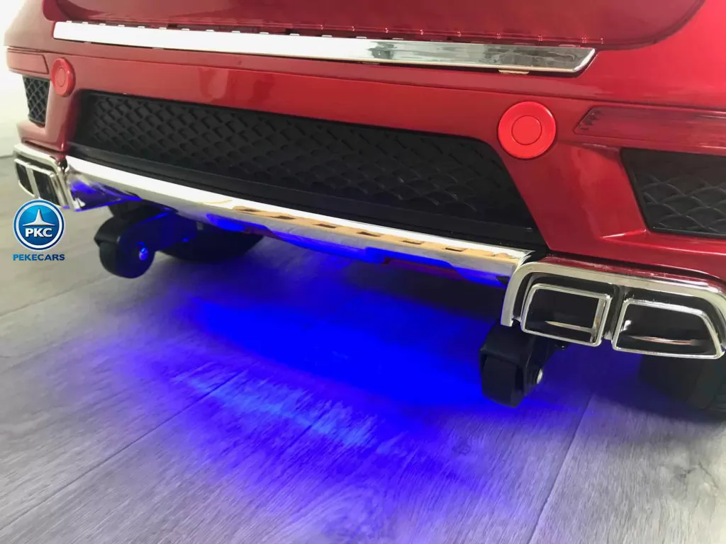 Coche electrico para niños Mercedes GL63 Version Super Luxe Rojo vista trasera bajos