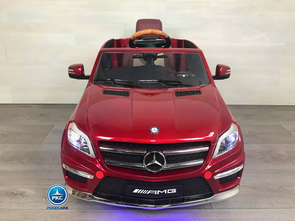 Coche electrico para niños Mercedes GL63 Version Super Luxe Rojo vista de frente