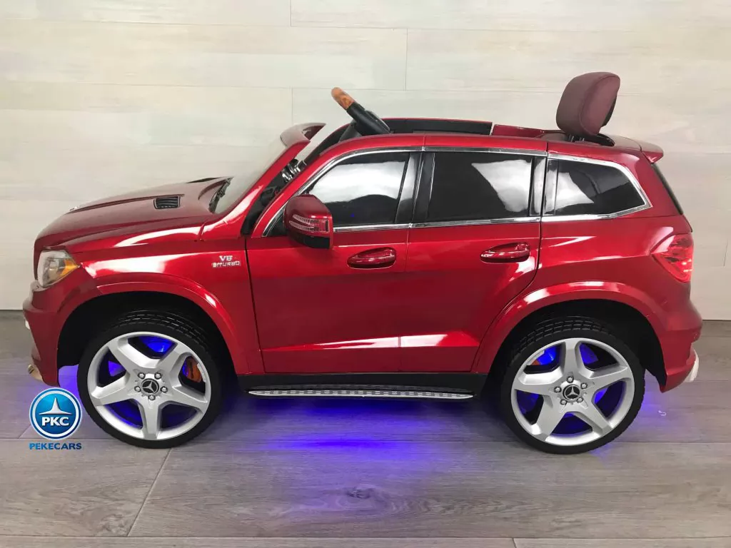 Coche electrico para niños Mercedes GL63 Version Super Luxe Rojo vista lateral