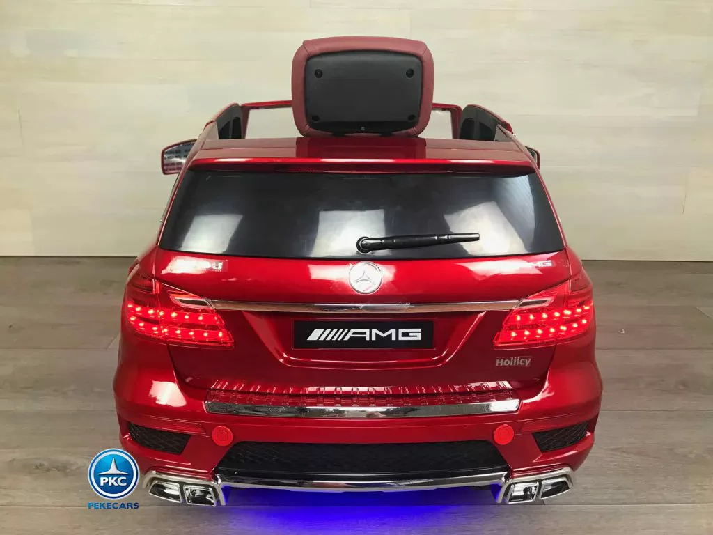 Coche electrico para niños Mercedes GL63 Version Super Luxe Rojo vista desde atrás