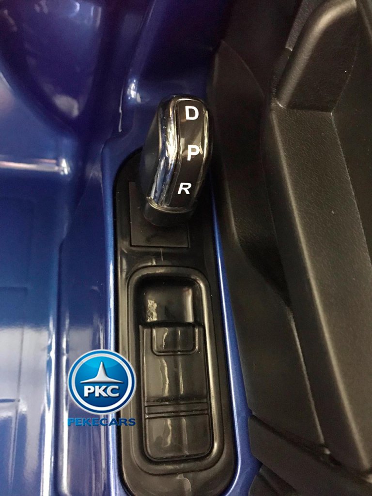 Coche electrico para niños Volkswagen Touareg MP4 Azul Metalizado vista marchas