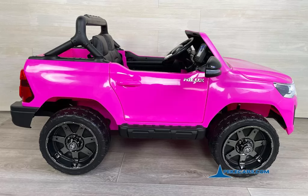 coches teledirigidos toyota hilux 12v mp4 rosa lado