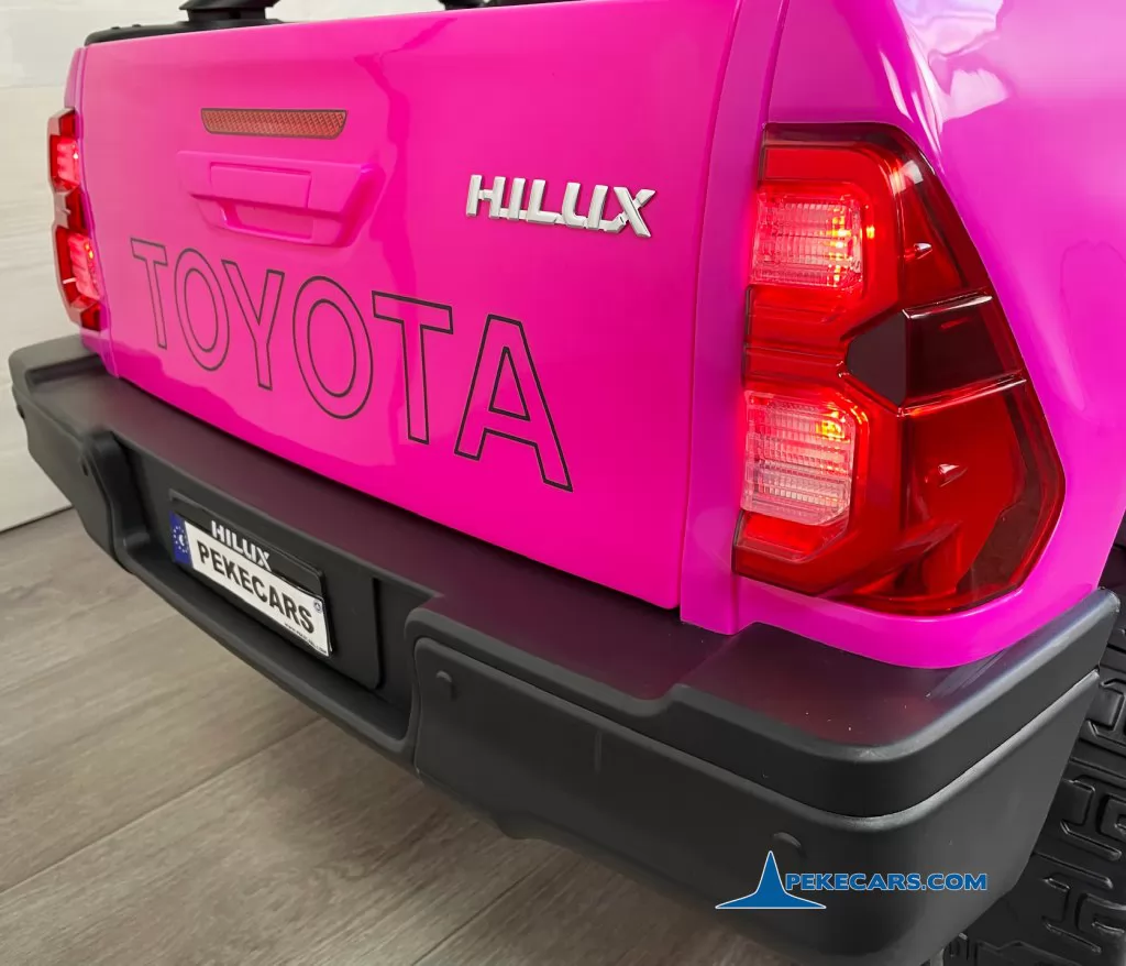 coches teledirigidos toyota hilux 12v mp4 rosa luz trasera