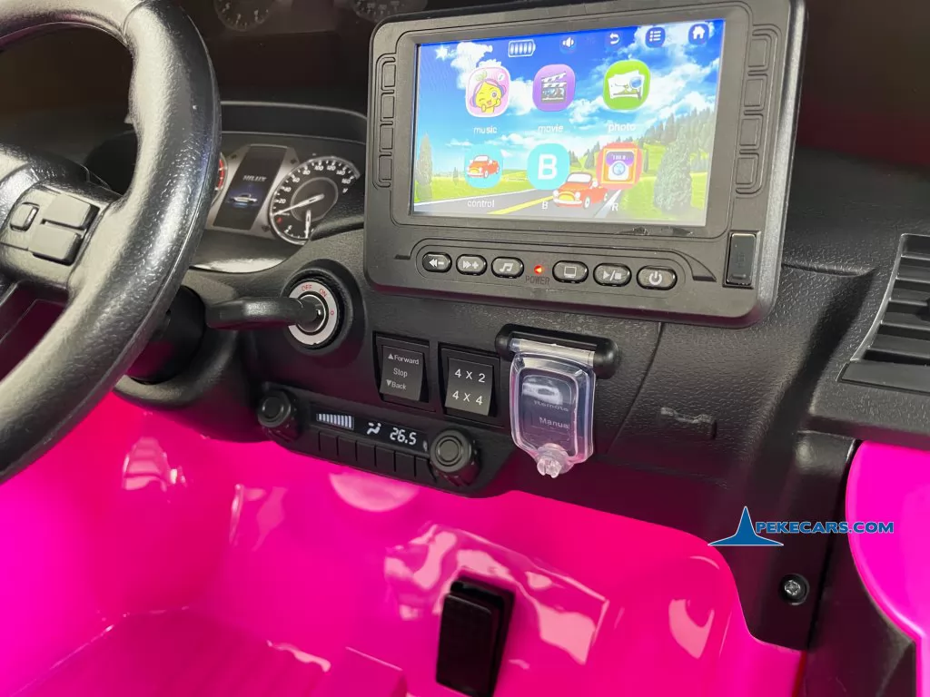 toyota hilux 12v mp4 rosa coches teledirigidos pantalla mp4