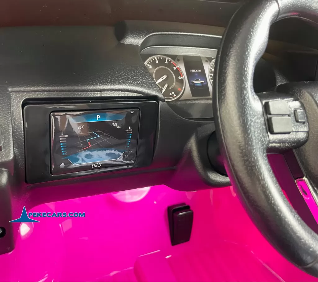toyota hilux 12v mp4 rosa coche electrico niños tablero