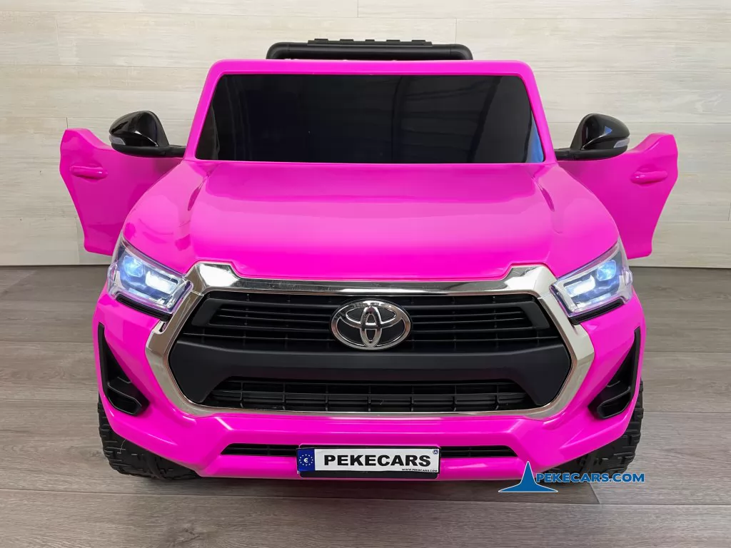 coches teledirigidos toyota hilux 12v mp4 rosa puertas abiertas