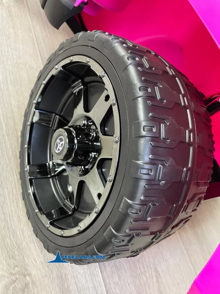 coches electricos niños toyota hilux 12v mp4 rosa ruedas
