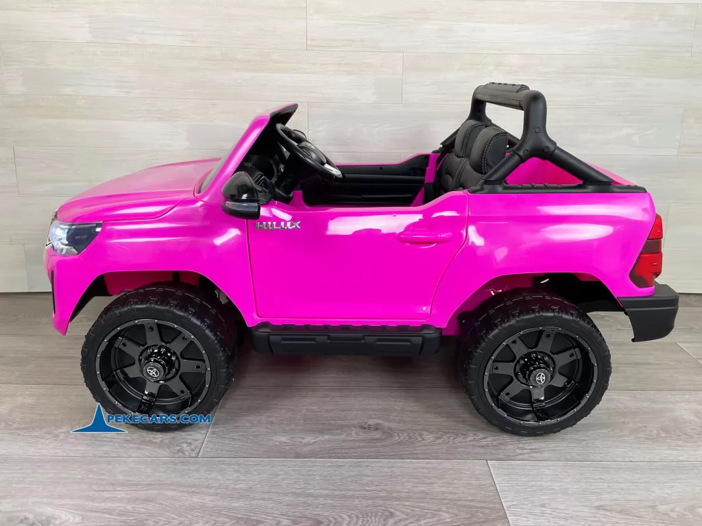 coches teledirigidos toyota hilux 12v mp4 rosa lateral izquierdo