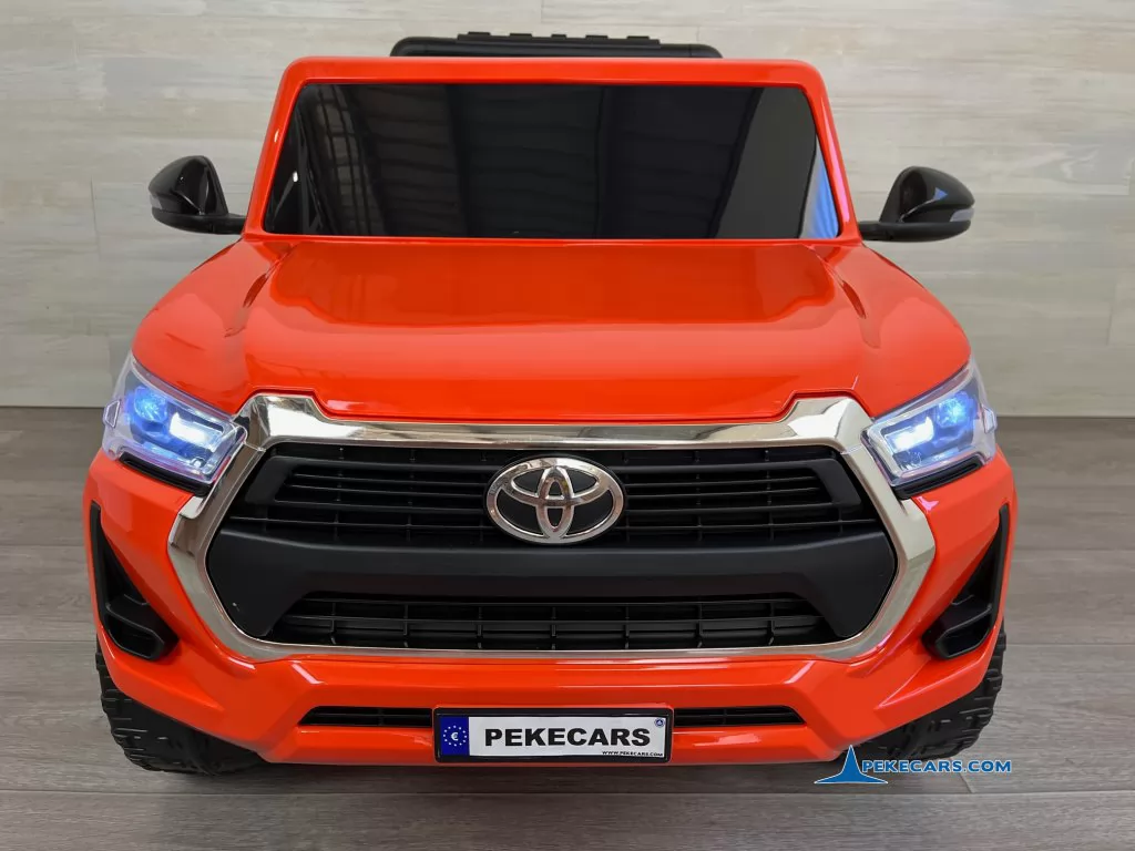 coches electricos niños toyota hilux mp4 naranja metalizado