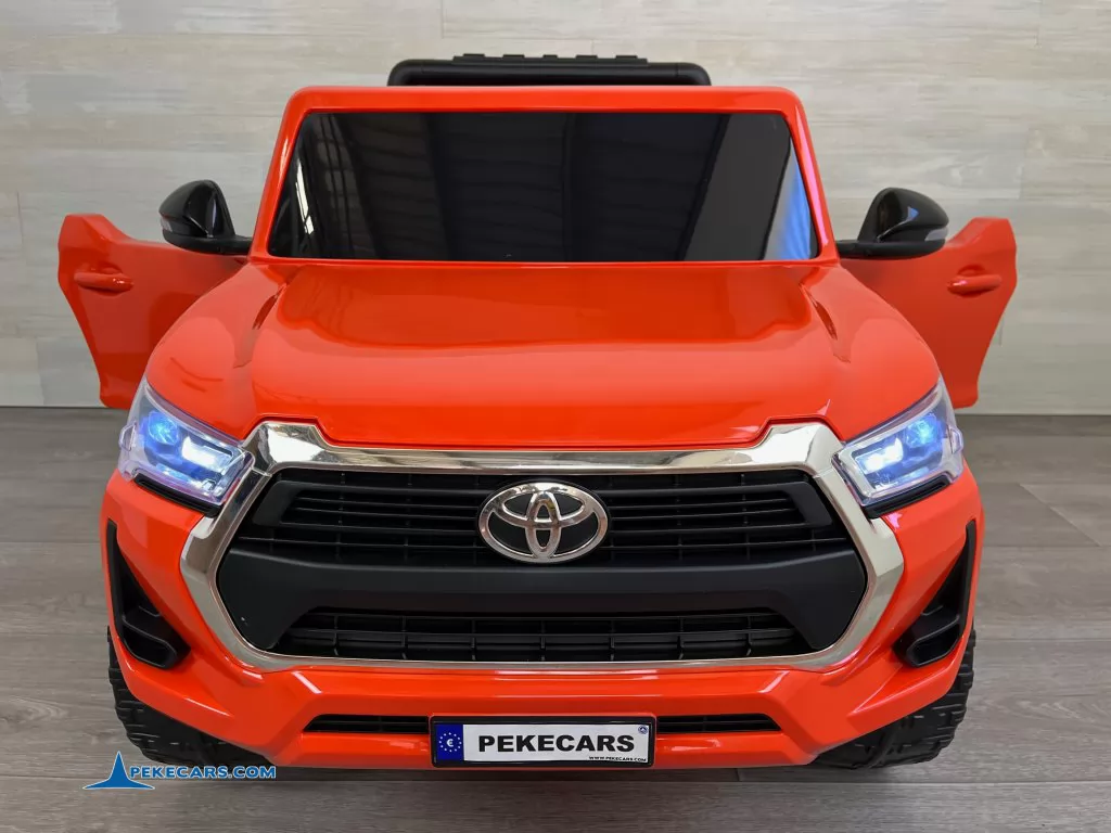 coches electricos para niños toyota hilux mp4 naranja metalizado