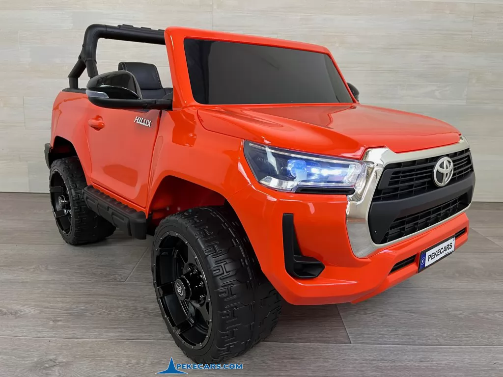 coches para niños toyota hilux mp4 naranja metalizado