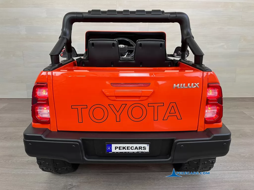 toyota hilux mp4 naranja metalizado coche electrico niños