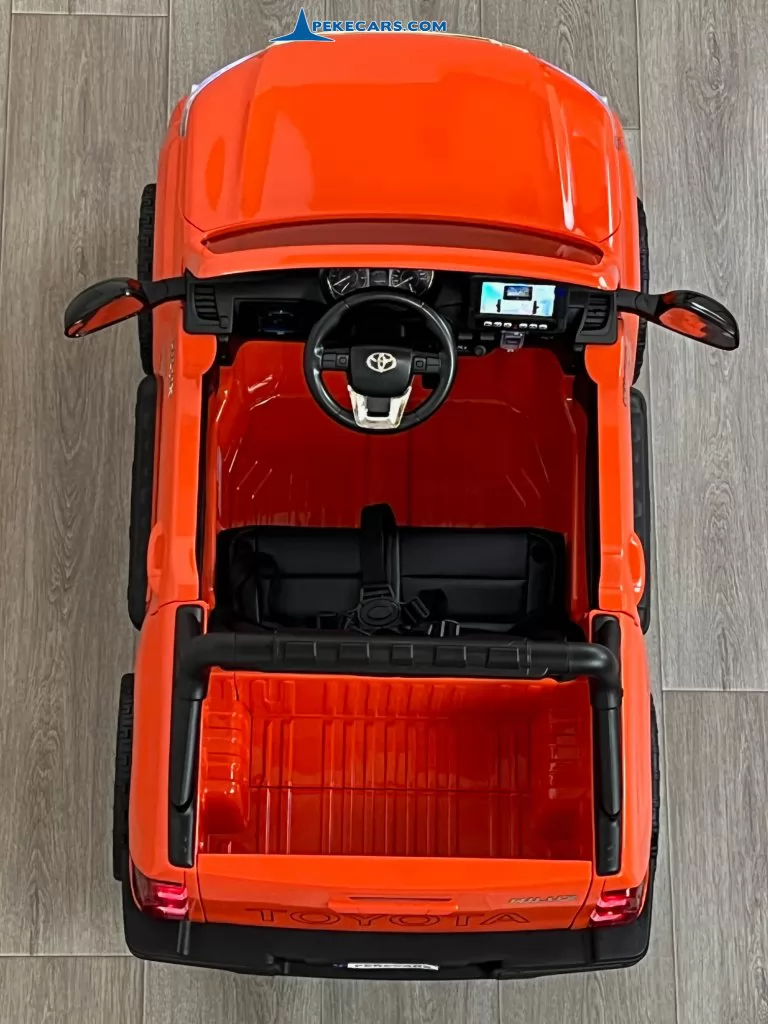 toyota hilux mp4 naranja metalizado coches electricos para niños