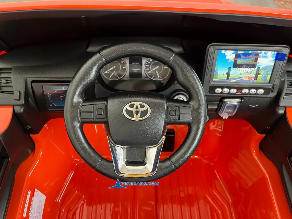 toyota hilux mp4 naranja metalizado coches electricos niños