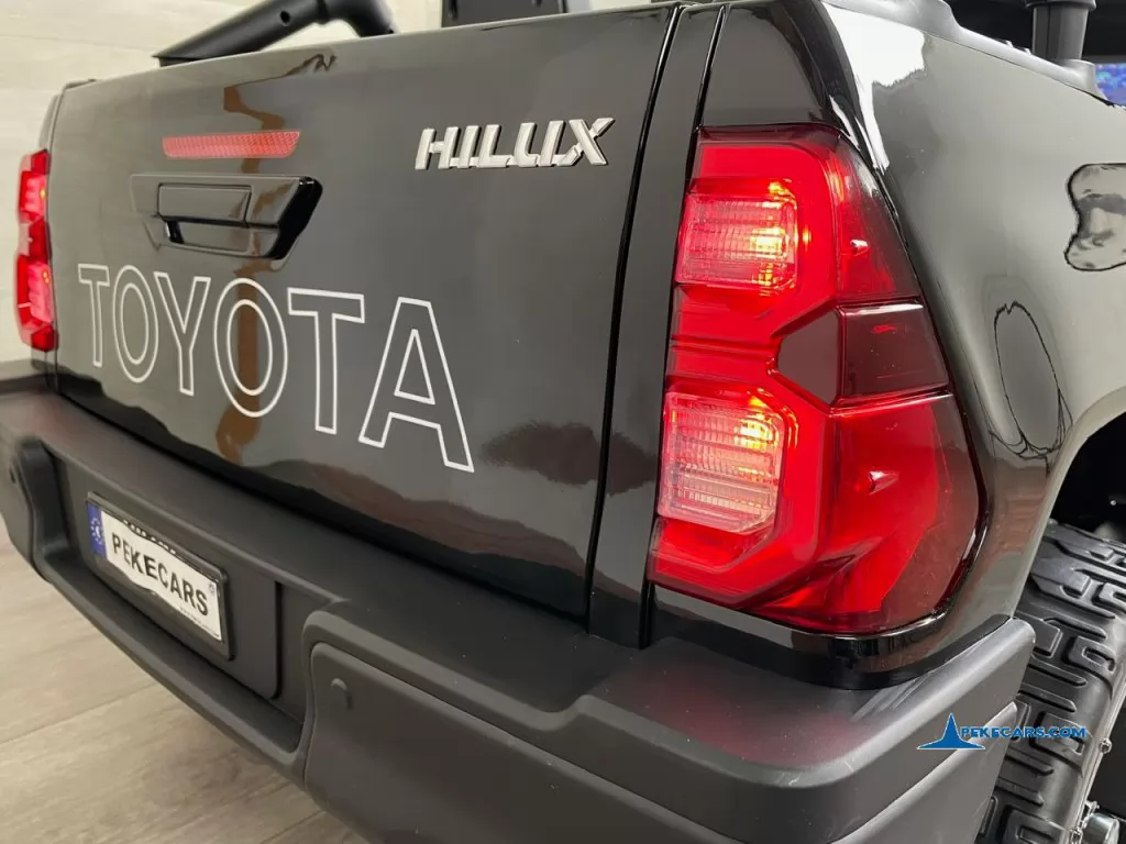 coches teledirigidos toyota hilux mp4 negro metalizado luces traseras