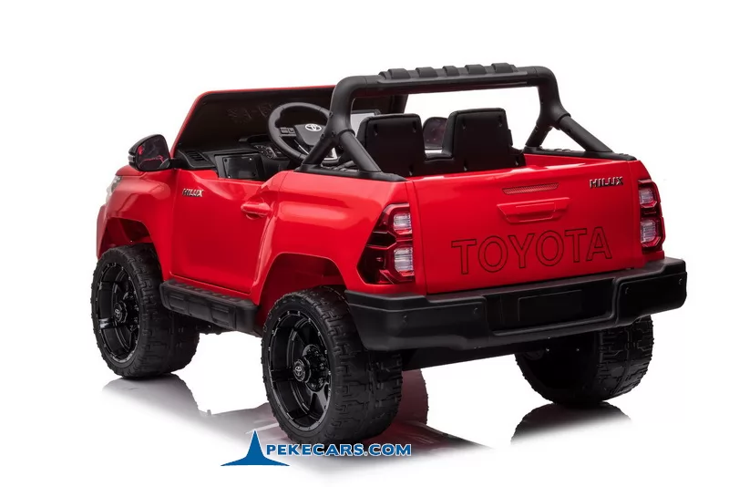 Todoterreno Electrico para niños Toyota Hilux 12v 2.4G Rojo Metalizado con Pantalla MP4
