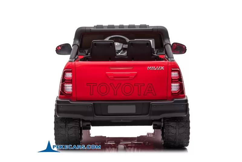 Todoterreno Electrico para niños Toyota Hilux 12v 2.4G Rojo Metalizado con Pantalla MP4