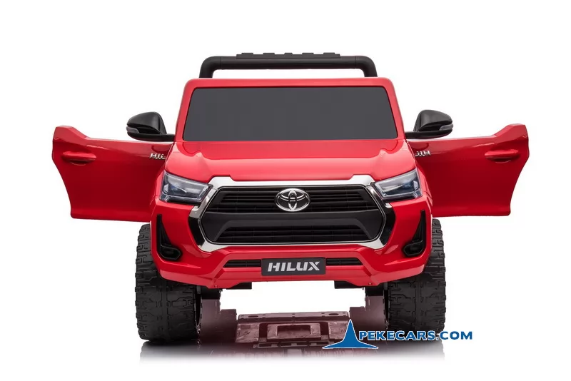 coche Electrico para niños Toyota Hilux 12v 2.4G Rojo Metalizado con Pantalla MP4