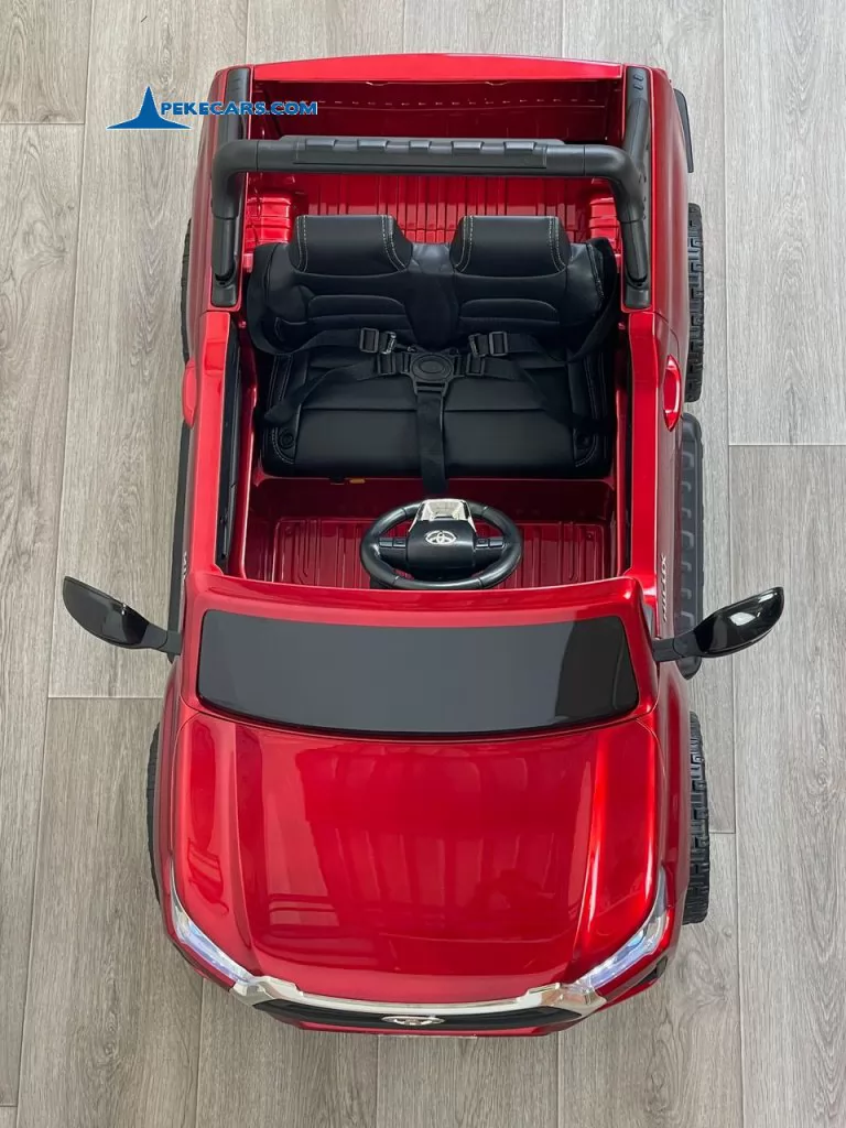 coches teledirigidos toyota hilux mp4 rojo metalizado vista arriba