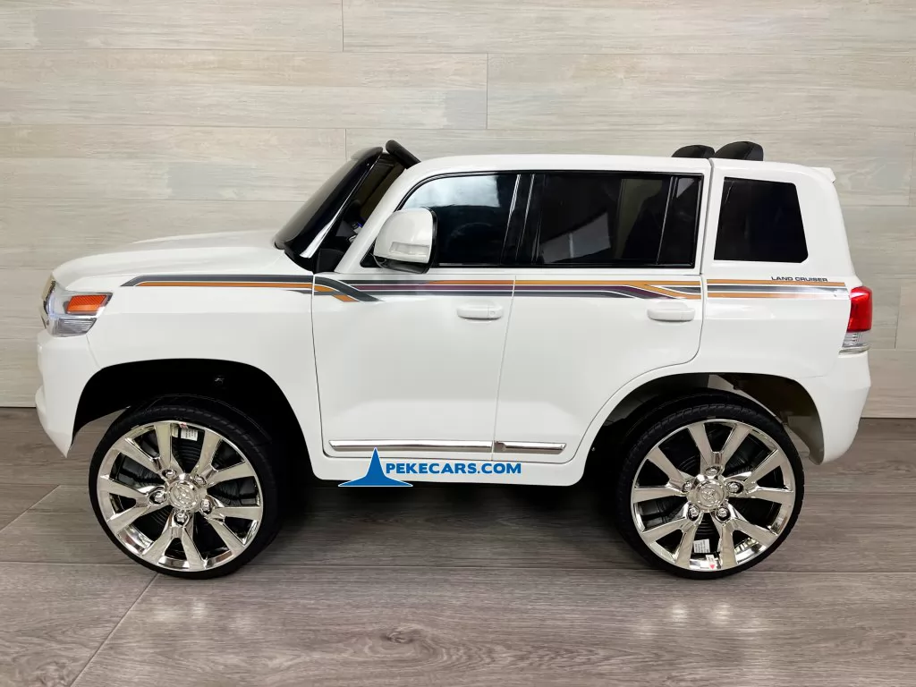 coches teledirigidos toyota land cruiser 12v blanco lateral