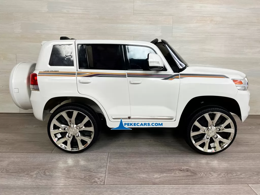 toyota land cruiser 12v blanco coches teledirigidos lateral izquierda
