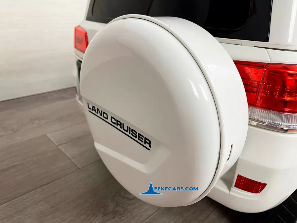 coche electrico niños toyota land cruiser 12v blanco vista atras