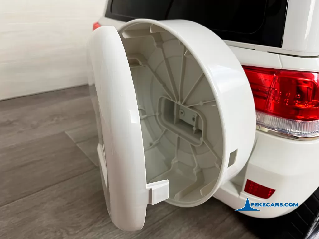 coches electricos niños toyota land cruiser 12v blanco vista rueda rupuesto