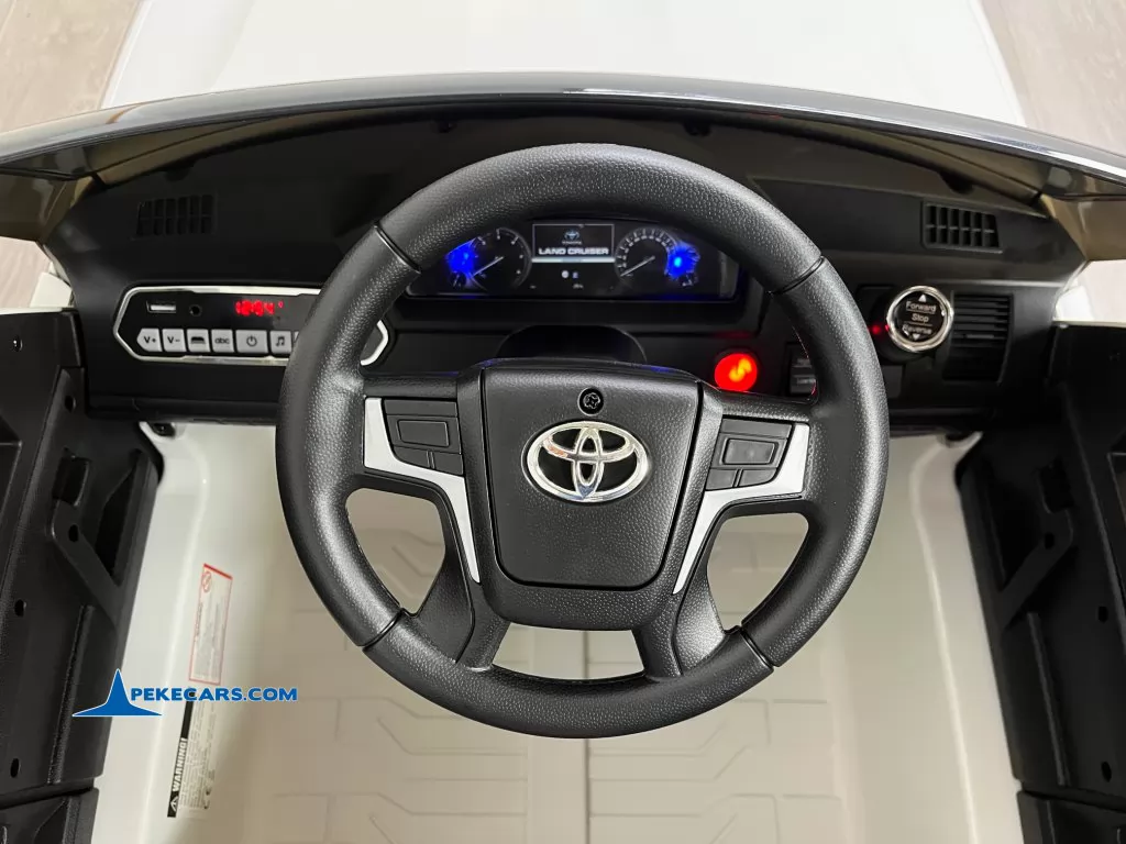 toyota land cruiser 12v blanco coches teledirigidos volante