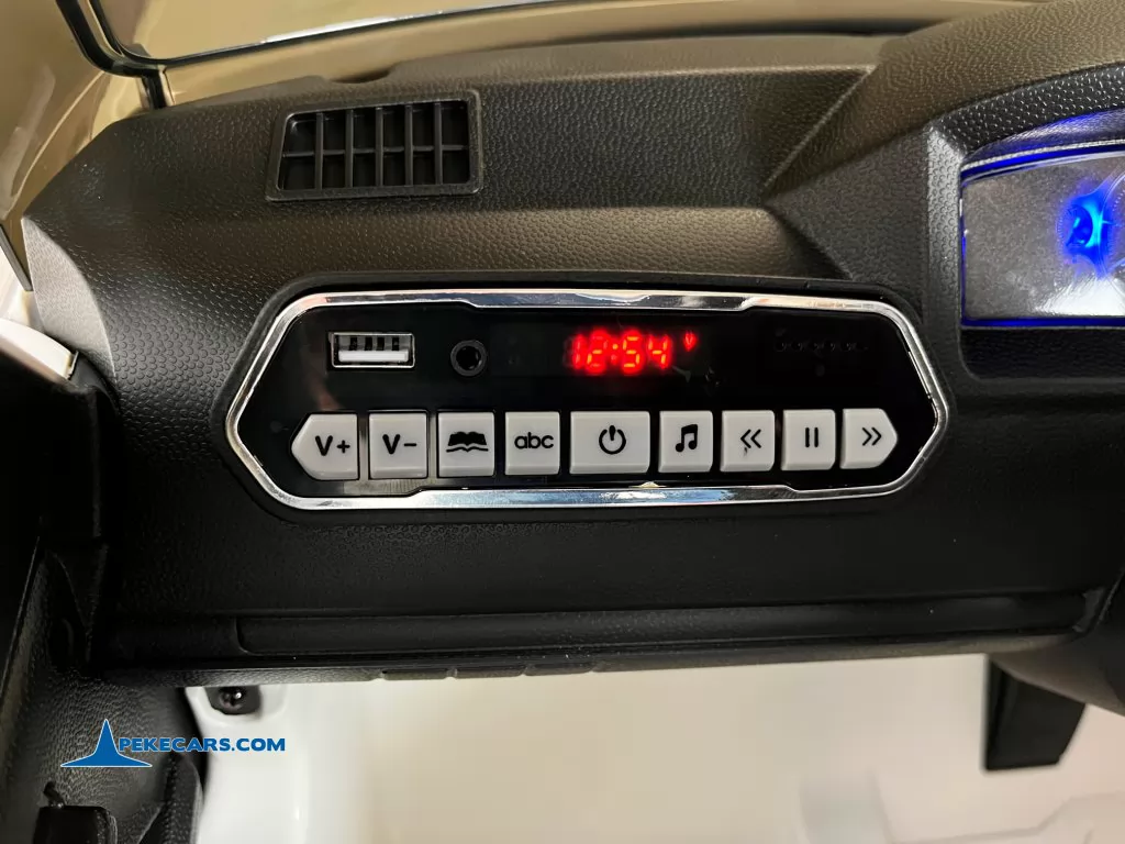 toyota land cruiser 12v blanco coche electrico niños panel