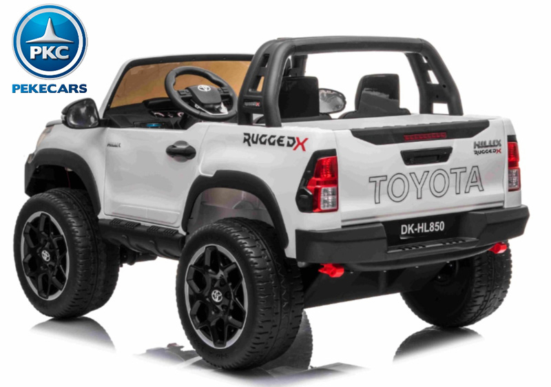 Toyota Hi-lux 12v 2,4Ghz blanco vista 3/4 trasera