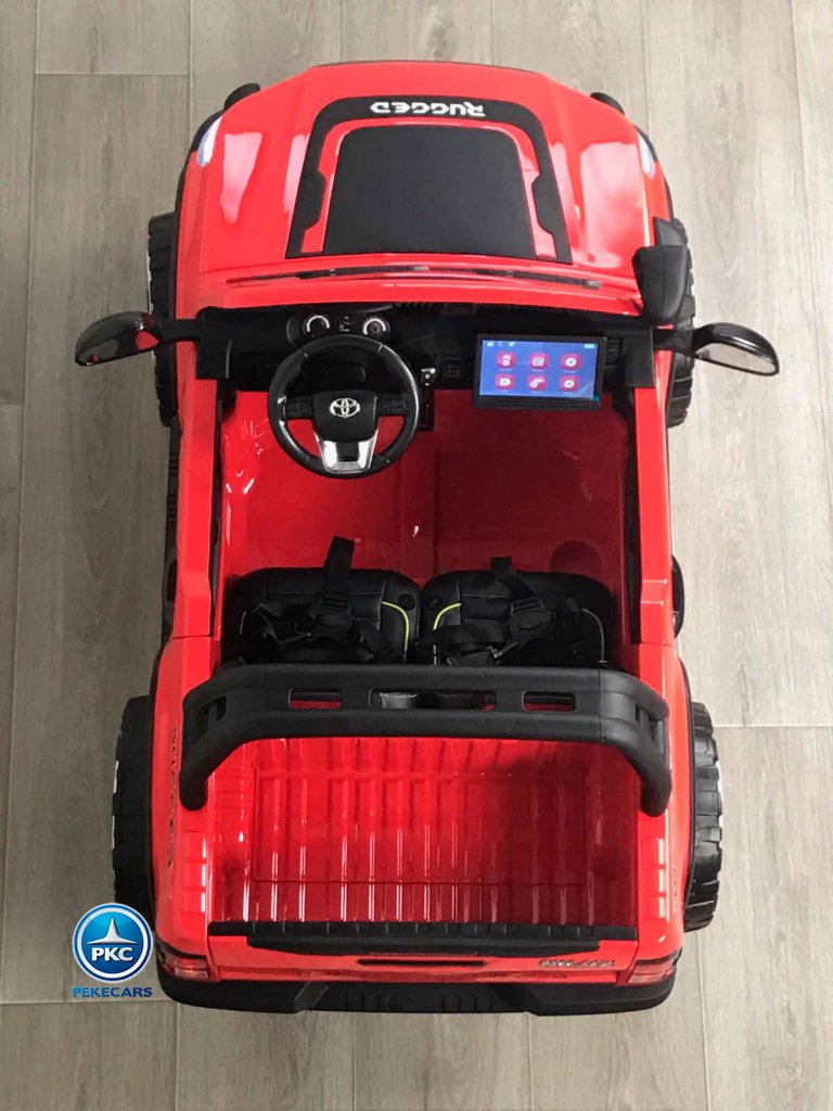 Toyota Hi-lux 12v 2,4Ghz rojo vista desde arriba