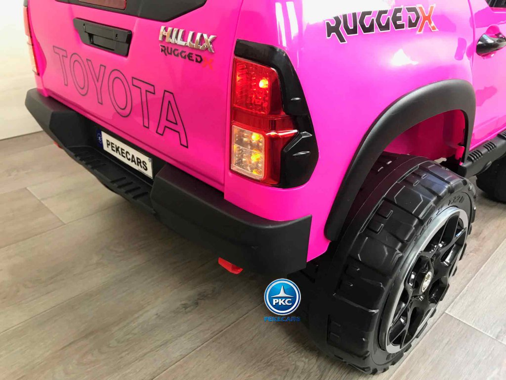 Toyota Hi-lux 12v 2,4Ghz rosa vista faro trasero