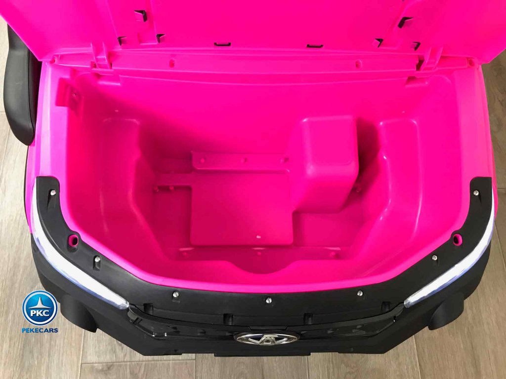 Toyota Hi-lux 12v 2,4Ghz rosa vista maletero delantero
