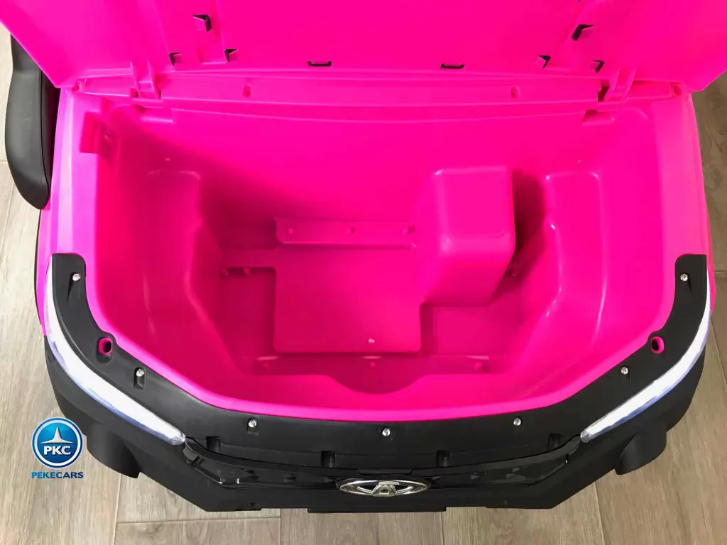 Toyota Hi-lux 12v 2,4Ghz rosa vista maletero delantero