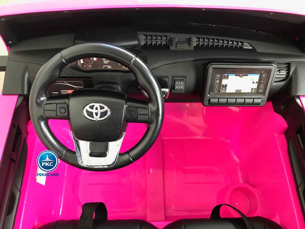 Toyota Hi-lux 12v 2,4Ghz rosa vista salpicadero