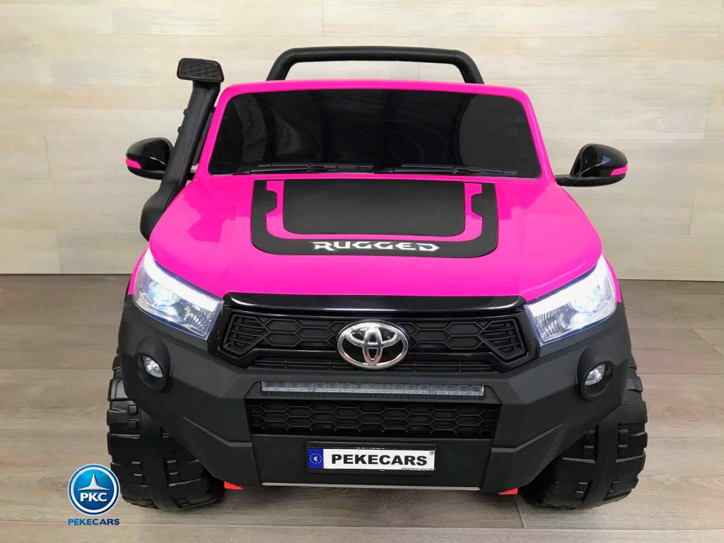 Toyota Hi-lux 12v 2,4Ghz rosa vista de frente