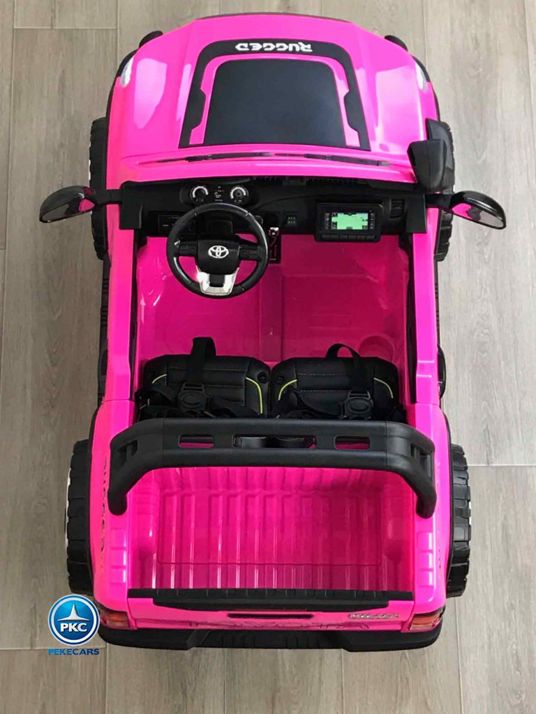 Toyota Hi-lux 12v 2,4Ghz rosa vista desde arriba