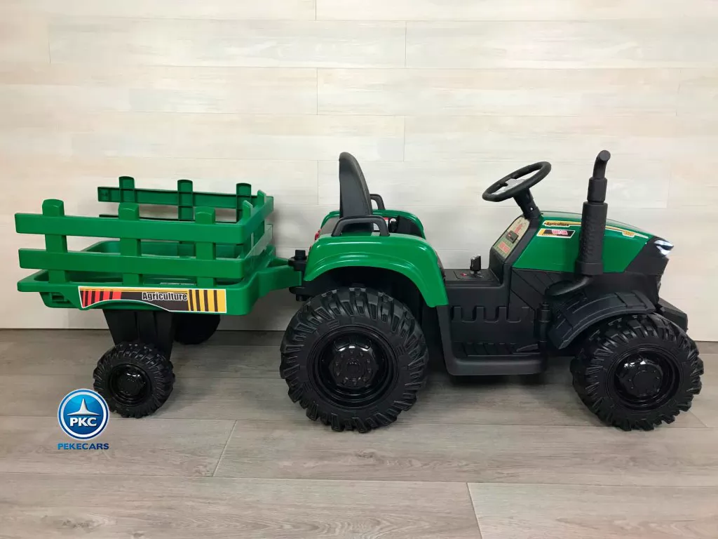 Tractor electrico Peketrac 6100 Verde vista lateral derecha