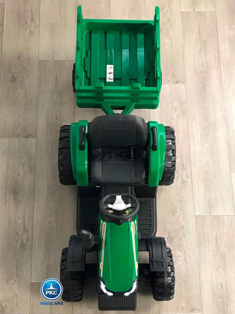 Tractor electrico Peketrac 6100 Verde vista desde arriba al revés