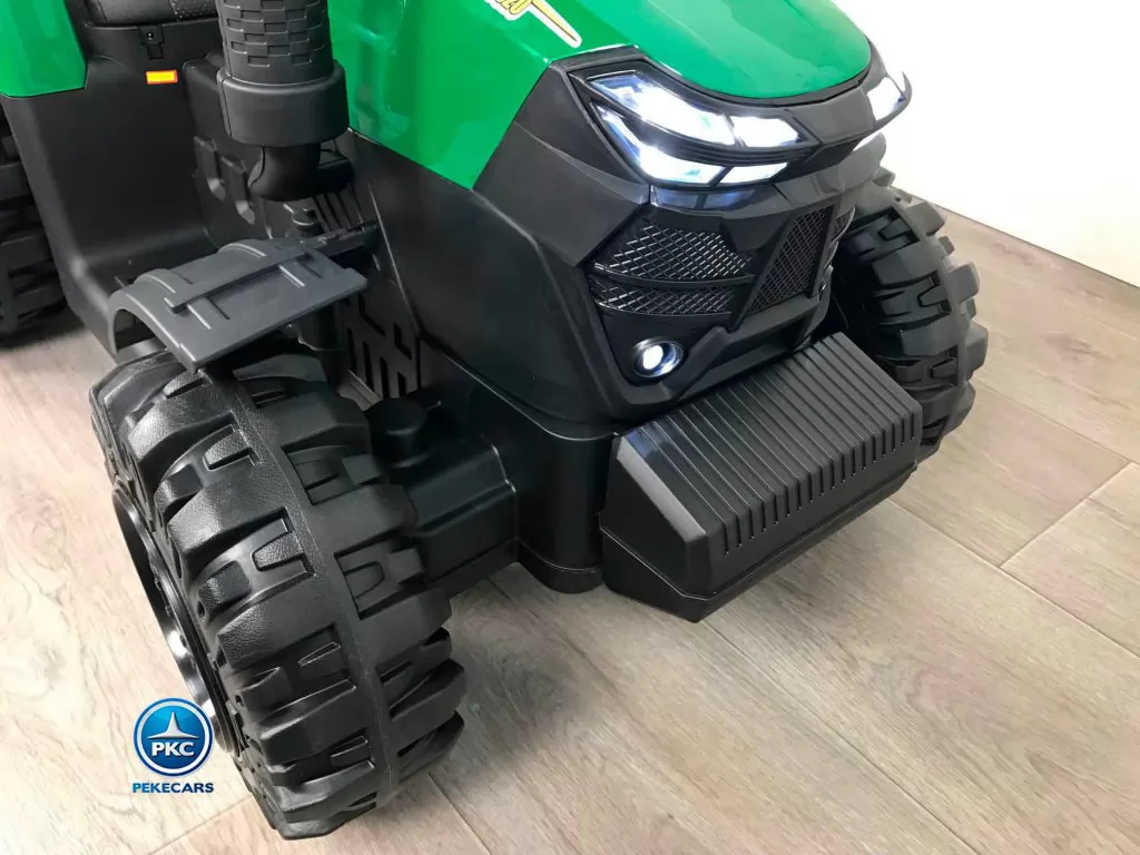 Tractor electrico Peketrac 6100 Verde vista rueda delantera derecha